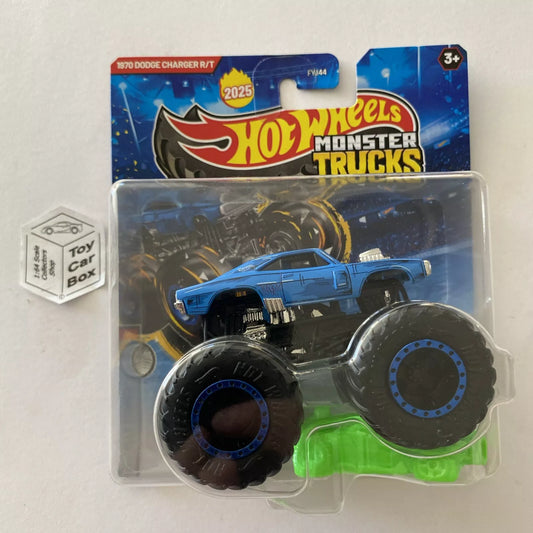 2025 HOT WHEELS Monster Trucks - 1970 Dodge Charger R/T (Blue - Tooned) E20