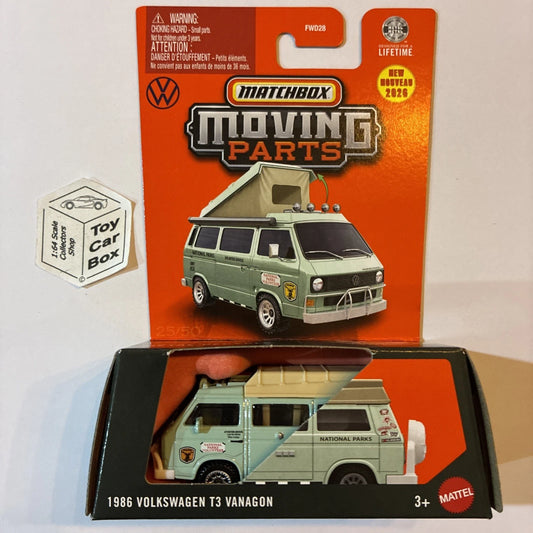 2026 MATCHBOX Moving Parts - 1986 Volkswagen T3 Vanagon (Green #25) E99