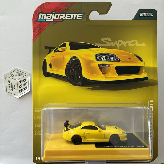 MAJORETTE - 1995 Toyota Supra (Collection - 1:64 & Display Case - Yellow) J38