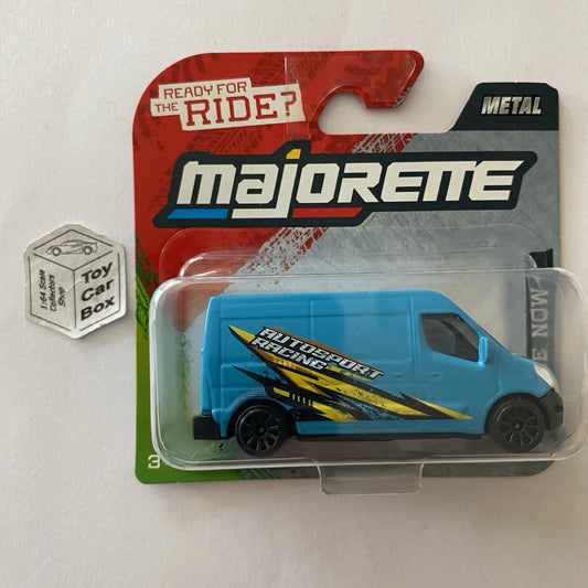 MAJORETTE Renault Master Van (1:64* Street Cars - Blue ‘AutoSport Racing’) B74