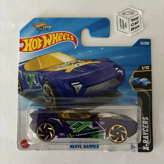 2025 HOT WHEELS #13 - Nerve Hammer (Purple #1 X-Racers - Short Card) Z72