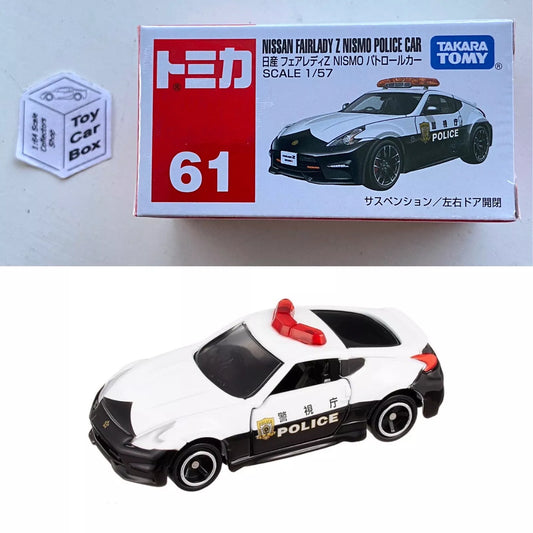 TOMICA Regular #61 - Nissan 370Z Nismo Japanese Police Car (1/62 Scale) E50g