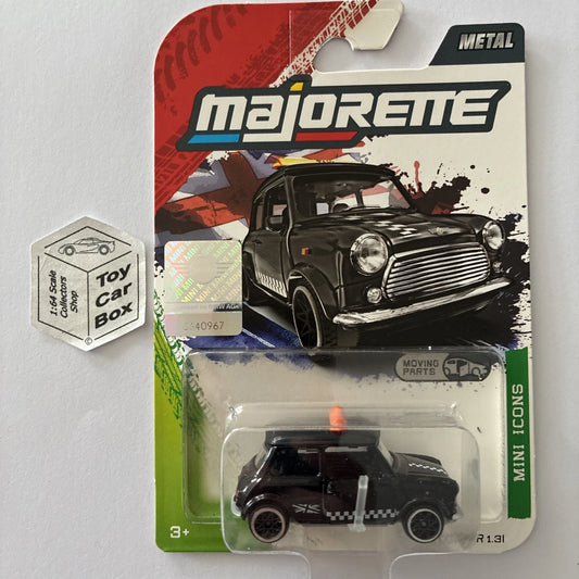 MAJORETTE Classic Mini Cooper (Black Taxi - Premium Icons - Opening Doors) E53