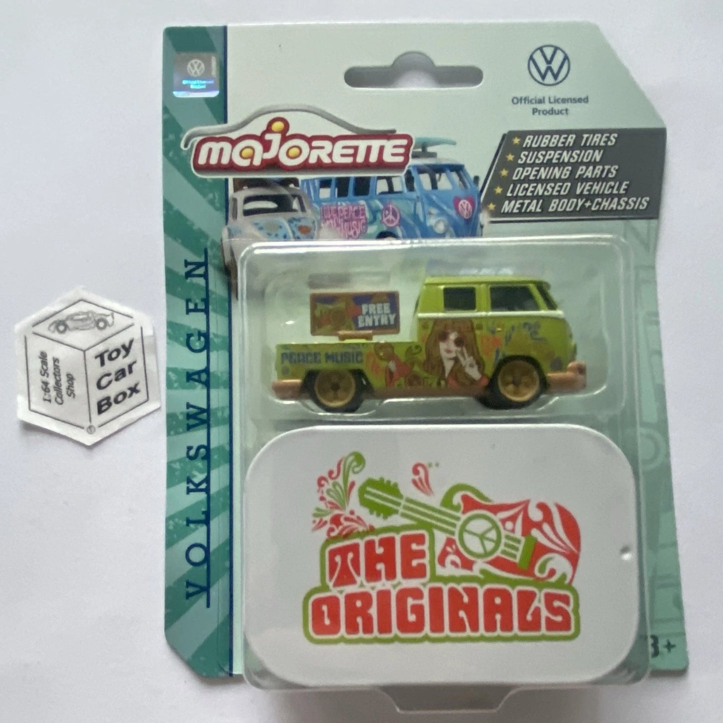 MAJORETTE Volkswagen T1 Flatbed (Green - VW Deluxe 1/64* - Collectors Tin) H13