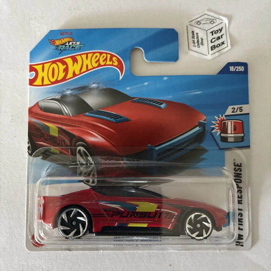 2025 HOT WHEELS #18 - Alpha Pursuit (Red #2 HW First Response - Short Card) Z72