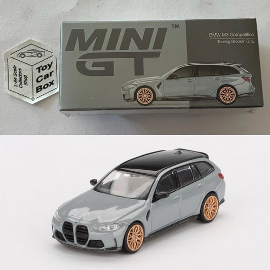 Mini GT #864 - BMW M3 Competition Touring (Brooklin Grey - 1/64 - Boxed) N50g