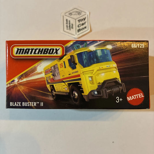 2026 MATCHBOX #66 - Blaze Buster II (Yellow - Power Grab) B42g