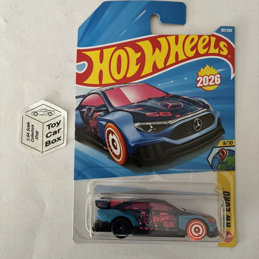 2026 HOT WHEELS #181 - Mercedes-Benz CLA HW (Blue #9 HW Euro - Long Card) A80