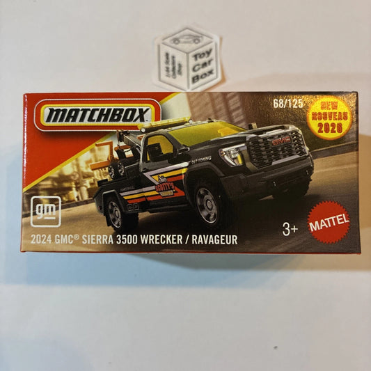 2026 MATCHBOX #68 - 2024 GMC Sierra 3500 Wrecker (Black - Power Grab) B42g