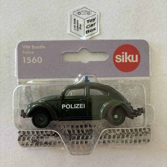 SIKU #1560 - Volkswagen VW Classic Kafer Beetle (Polizei - 3” Scale Model) E86