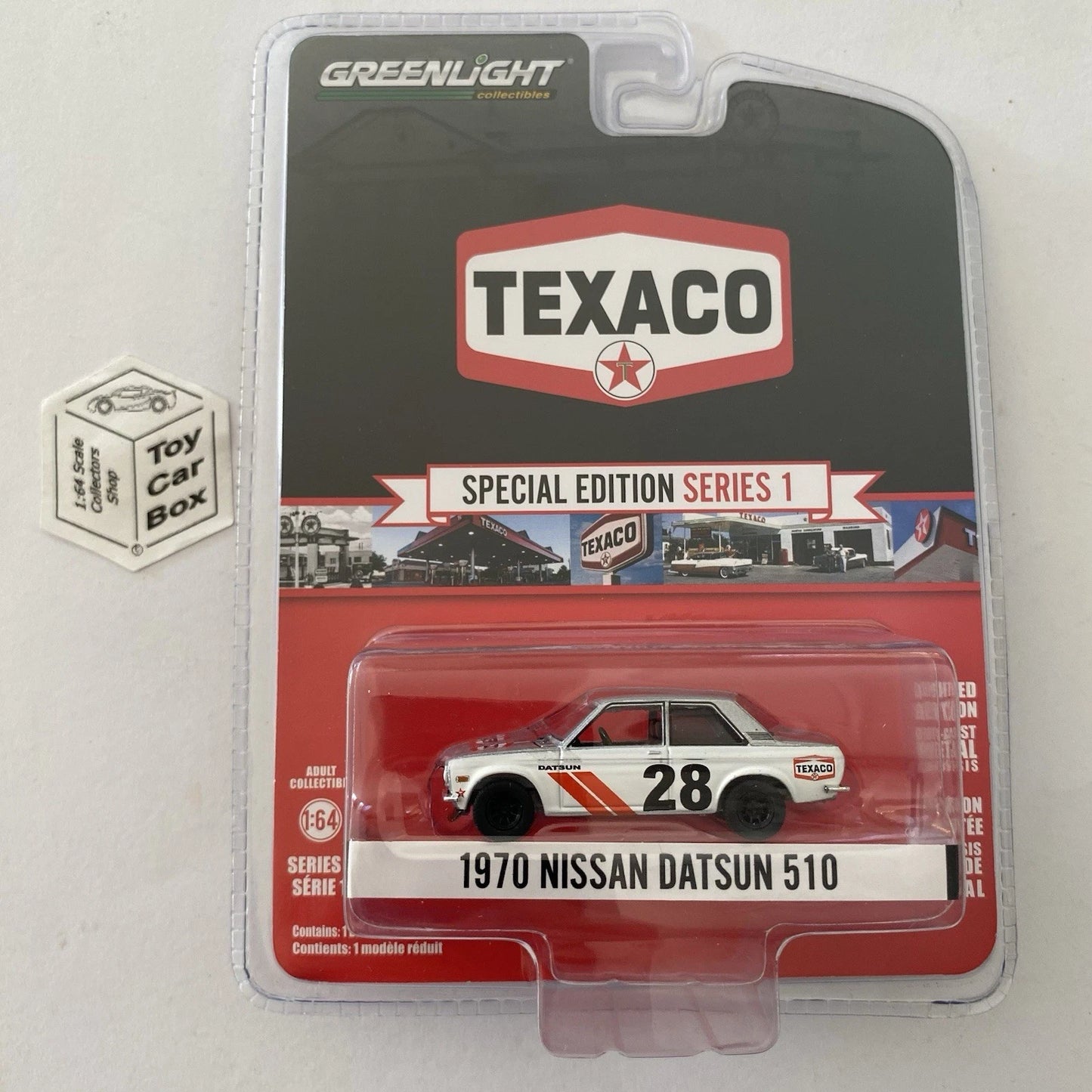 GREENLIGHT - 1970 Nissan Datsun 510 (Texaco Special Edition - Series 1) I80g