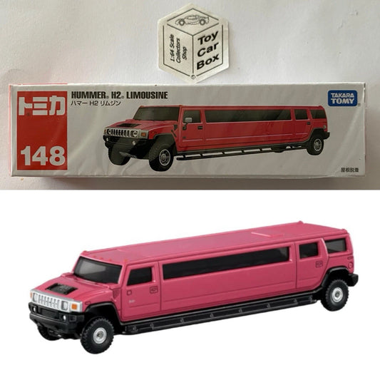 TOMICA Regular #148 - Hummer H2 Limousine (Pink - Boxed) L00g