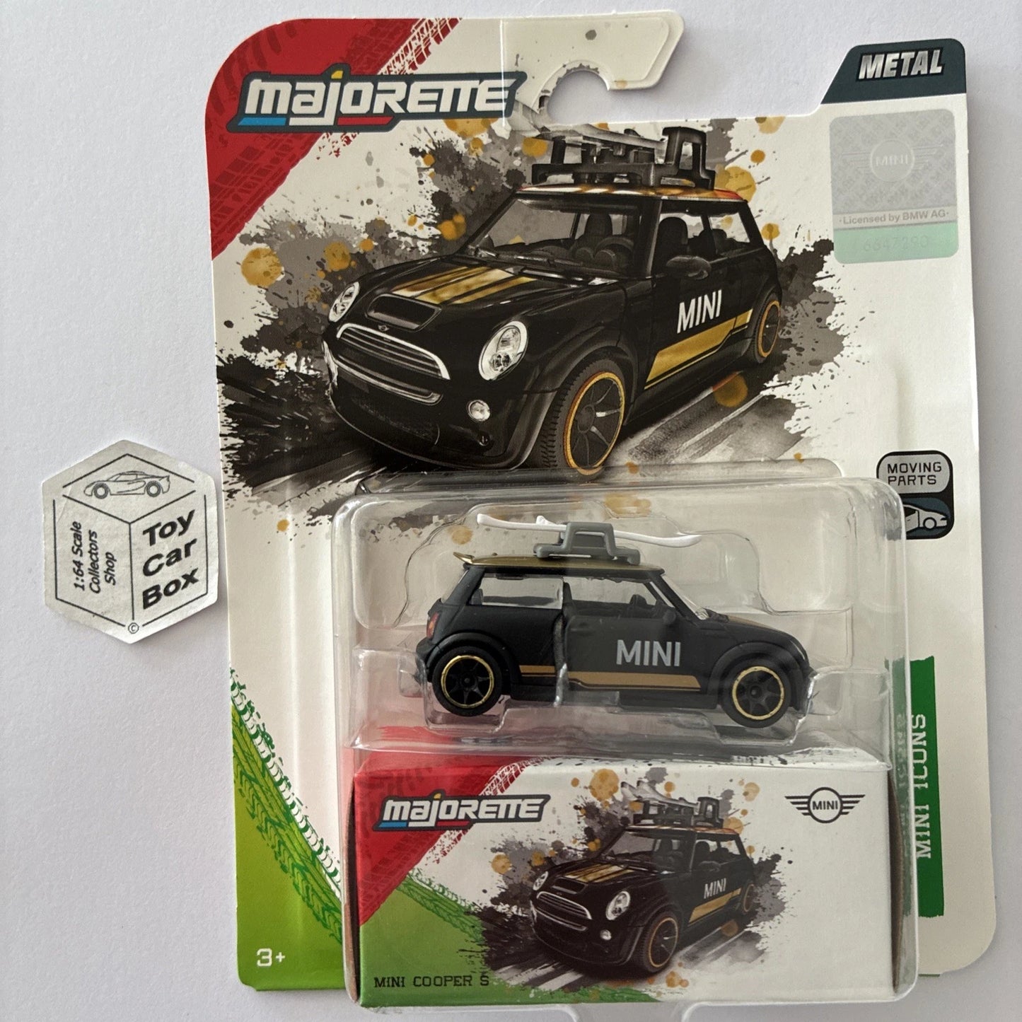 MAJORETTE Mini Cooper S - Circa 2001 (Black - Deluxe Icons - Opening Doors) G84