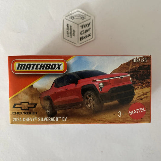 2025 MATCHBOX #108 - 2024 Chevy Silverado EV (Power Grab - Red) B80