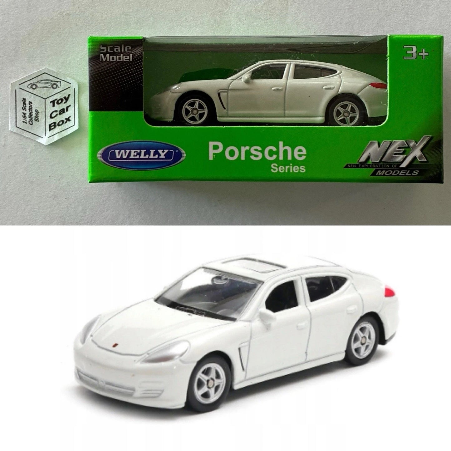 WELLY 1:60-64 - Porsche Panamera (White #52305 - Boxed - See Notes) E01g