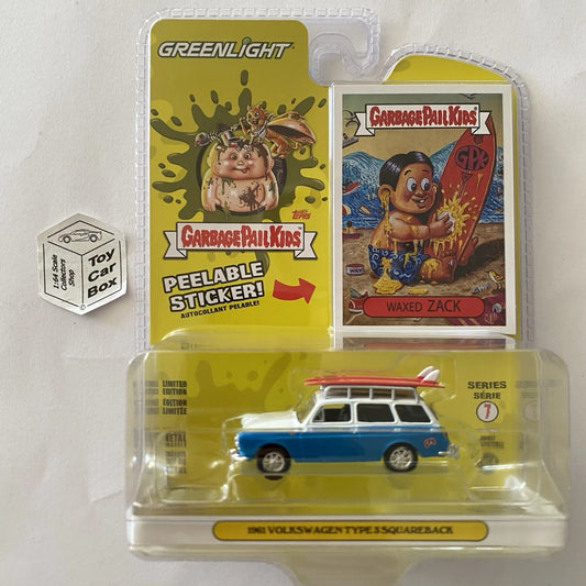 GREENLIGHT - 1961 Volkswagen VW Type 3 Squareback (Garbage Paul Kids S7) J45g