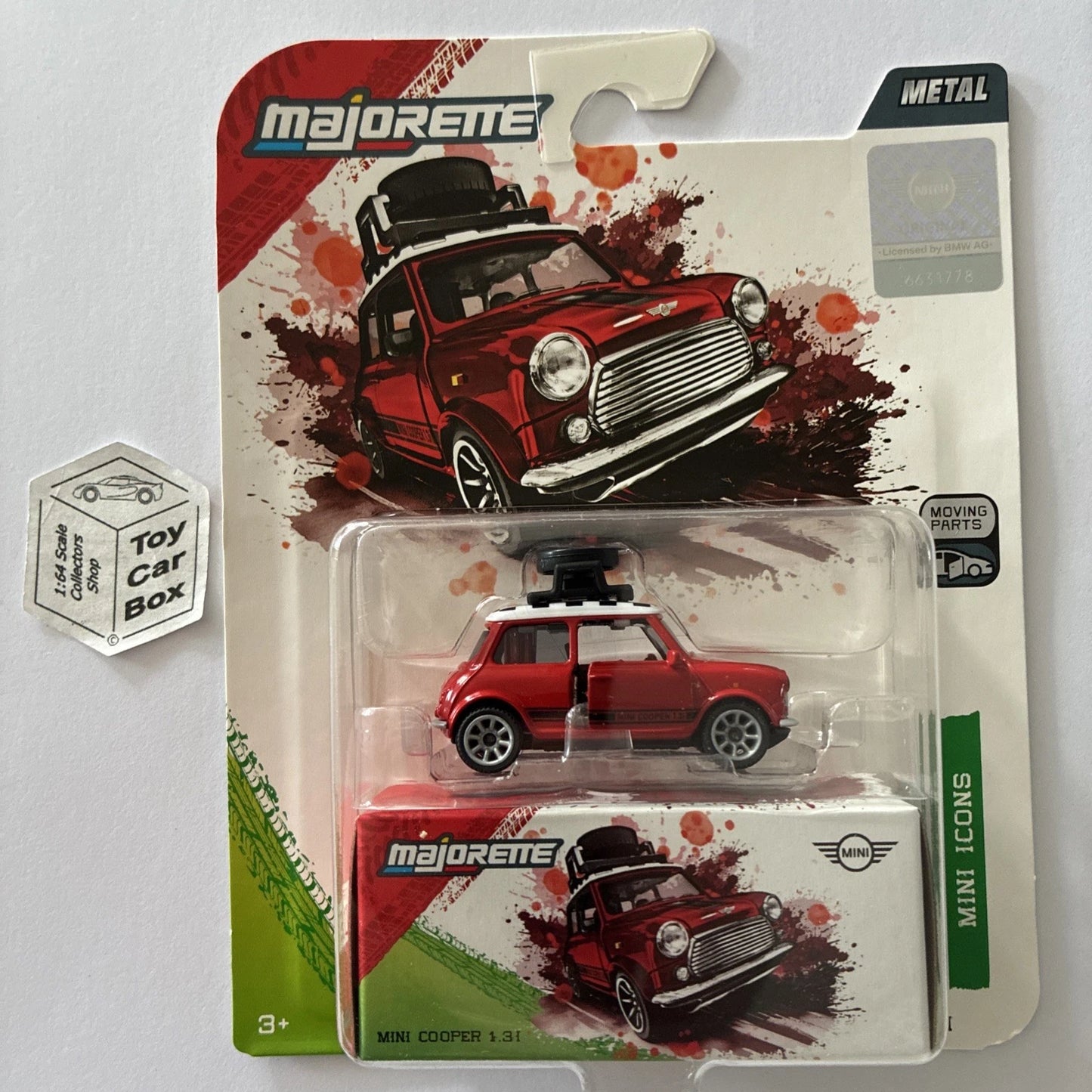 MAJORETTE Classic Mini Cooper 1.3l (Red - Deluxe Icons - Opening Doors) G84