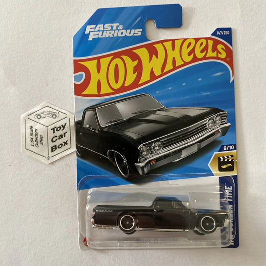 2025 HOT WHEELS #147 - Chevy El Camino (Black Fast & Furious - Long Card) B00