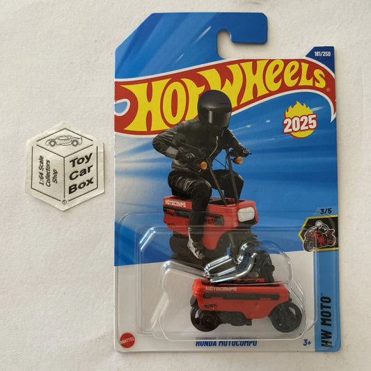 2025 HOT WHEELS #181 - Honda Motocompo (Red #3 HW Moto - Long Card) A80