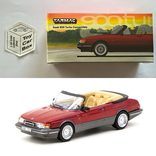 TARMAC - Saab 900 Turbo Convertible (Red - 1:64 Scale- T64G-067-RE) Q05g