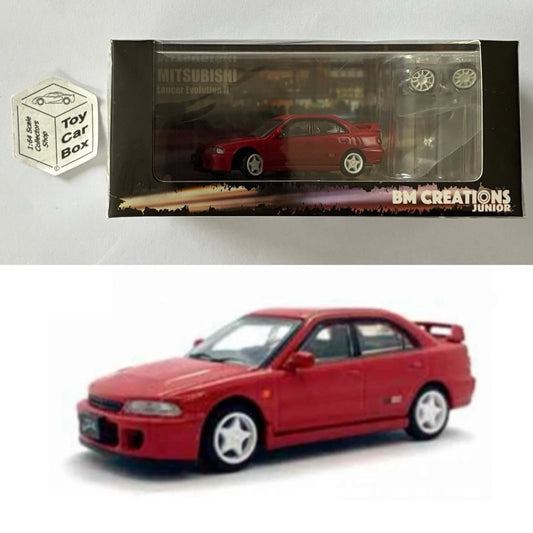 BM CREATIONS - Mitsubishi Lancer Evolution II (1:64 Scale - Red - LHD) Og