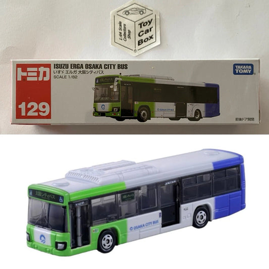 TOMICA Regular #129 - Isuzu Erga Bus (Osaka City - Boxed) L00g