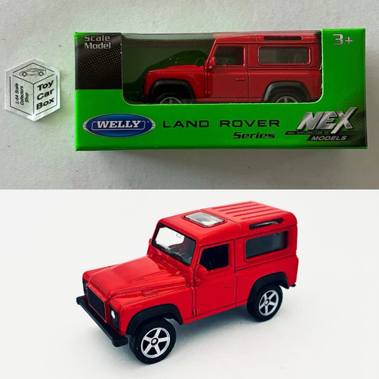 WELLY 1:60-64 - Land Rover Defender (Red #52367 - Boxed - See Notes) E01g
