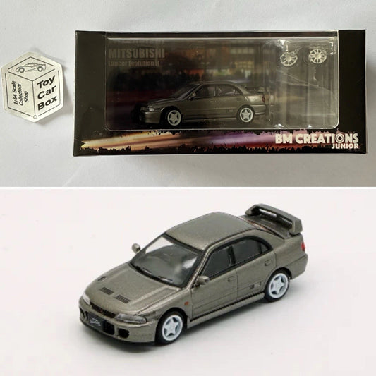 BM CREATIONS - Mitsubishi Lancer Evolution II (1:64 Scale - Silver - RHD) Og