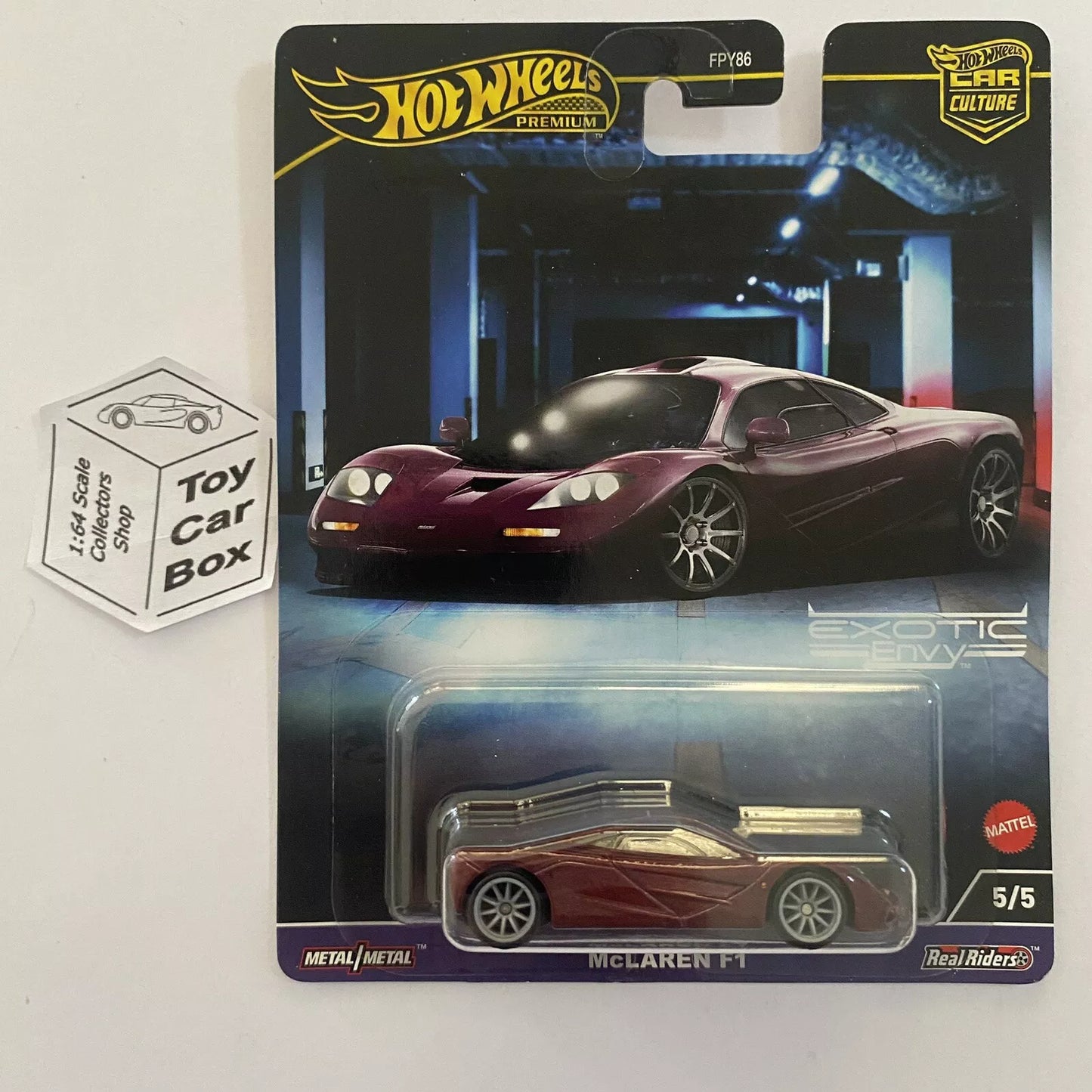 2024 HOT WHEELS Car Culture - McLaren F1 (Maroon #5 Exotic Envy) G20