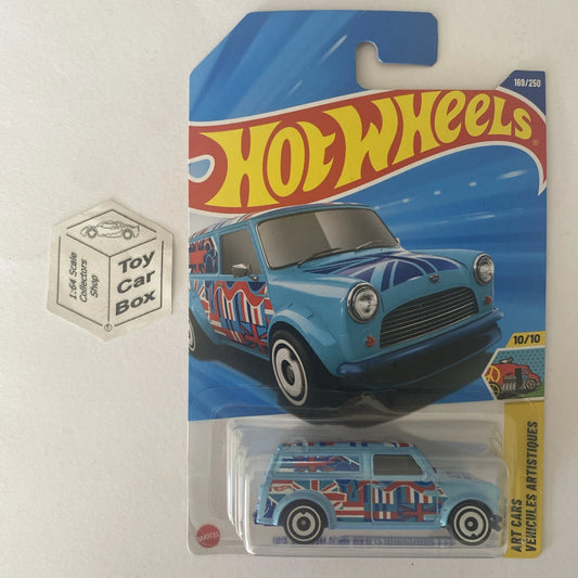 2025 HOT WHEELS #169 - ‘67 Austin Mini Van (Blue #10 Art Cars - Long Card) Z90