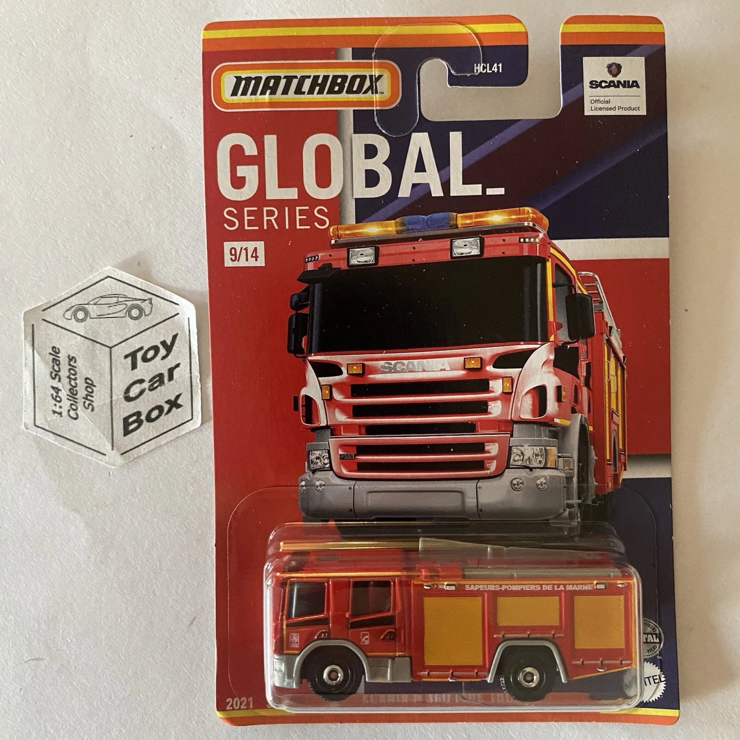 2021 MATCHBOX - Scania P360 Fire Truck (Sapeurs Pompiers #9 Global Series) C00g