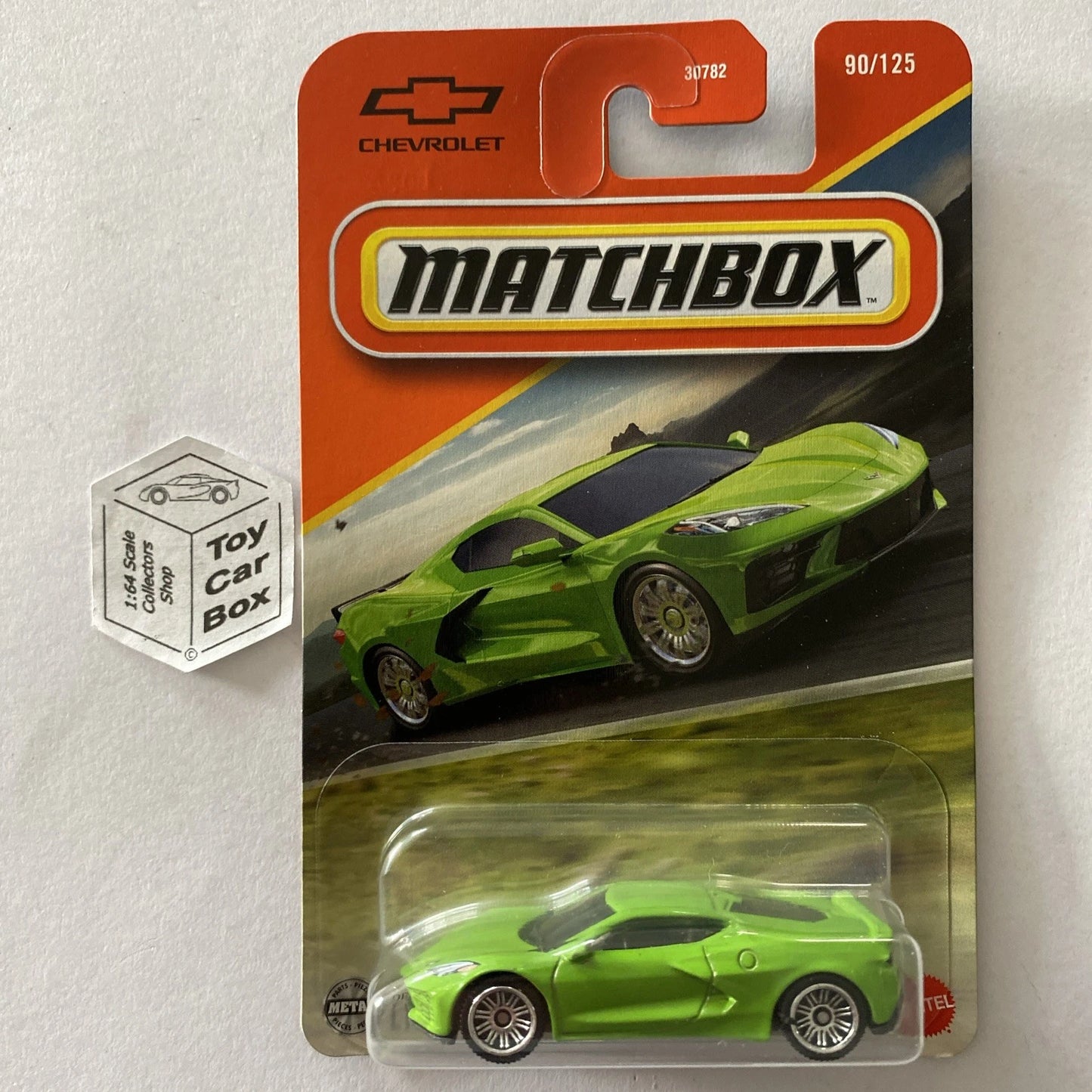 2025 MATCHBOX #90 - 2020 Corvette C8 (Green - Long Card) B64