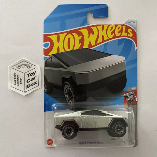 2024 HOT WHEELS #246 - Tesla Cybertruck (#4 HW Rolling Metal - Long Card) A80