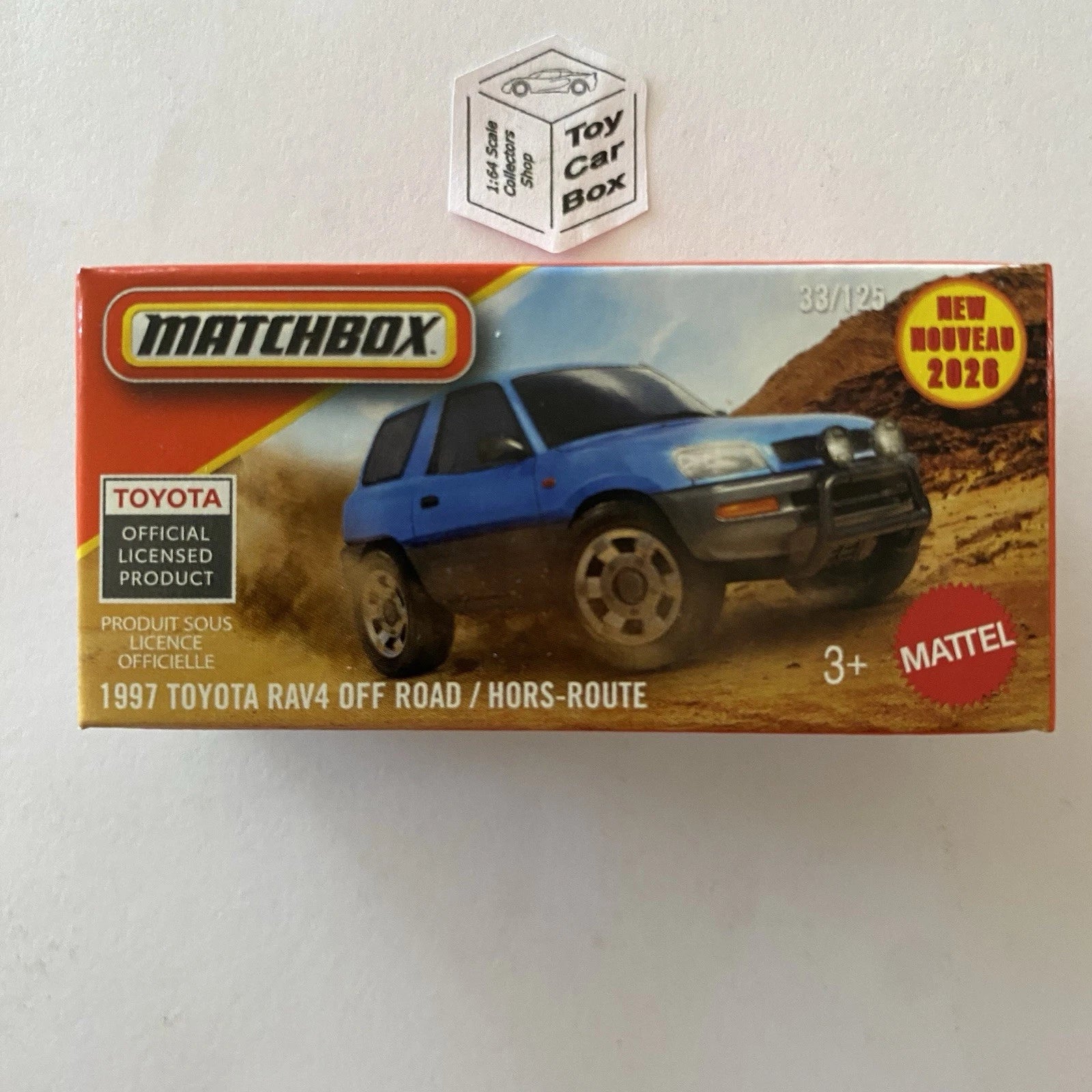 2026 MATCHBOX #33 - 1997 Toyota RAV4 (Blue - Power Grab) C00 – Toy Car Box