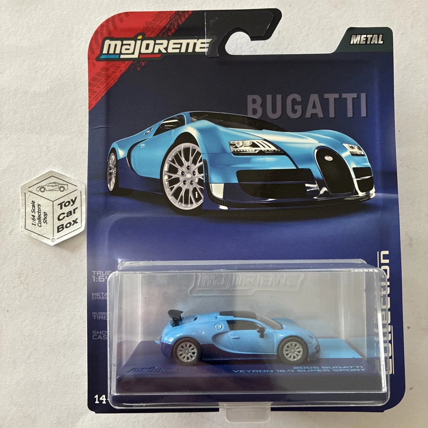 MAJORETTE - 2005 Bugatti Veyron 16.4 Super Sport (Collection - 1:64 - Blue) J38