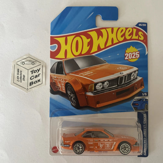 2025 HOT WHEELS #185 - BMW 635 CSI (Orange #1 Wild Widebody - Long Card) A80