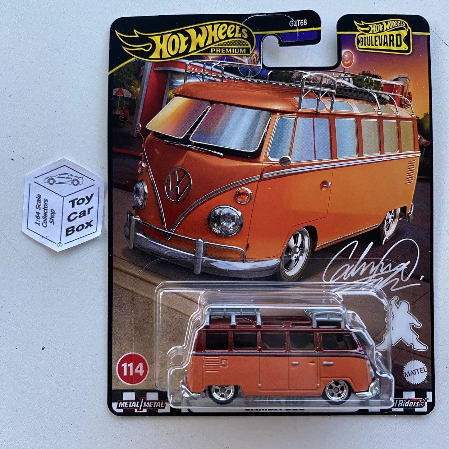 2024 HOT WHEELS Boulevard #114 - 1967 Volkswagen Samba Bus (Premium -Orange) G04