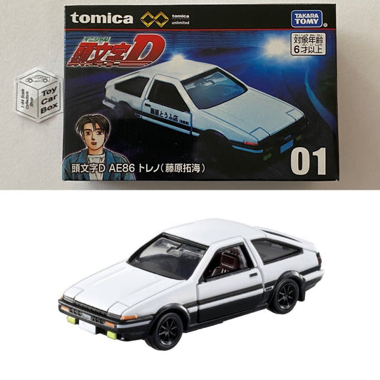 TOMICA Premium Unlimited #01 - Toyota AE86 (White 1/64 - Initial D) P20