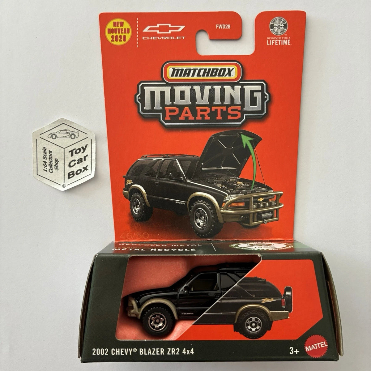 2026 MATCHBOX Moving Parts - 2002 Chevy Blazer ZR2 4x4 (#46 Opening Hood) D80