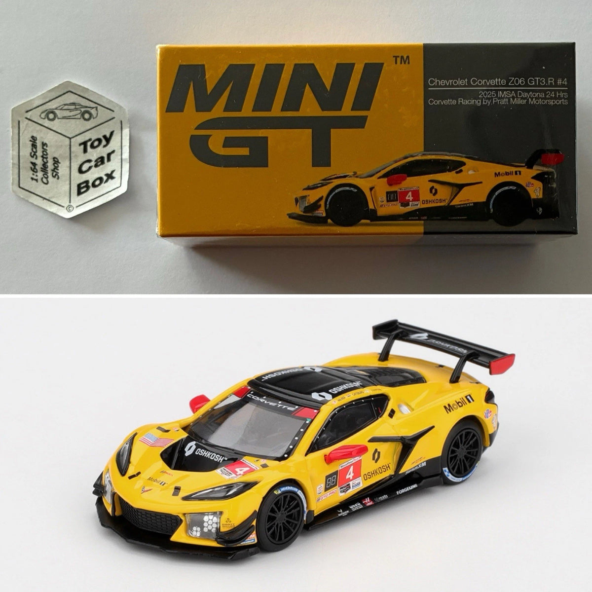 MINI GT #1197 - Chevrolet Corvette Z06 GT3.R #4 (2025 IMSA Daytona 24hrs) N50g