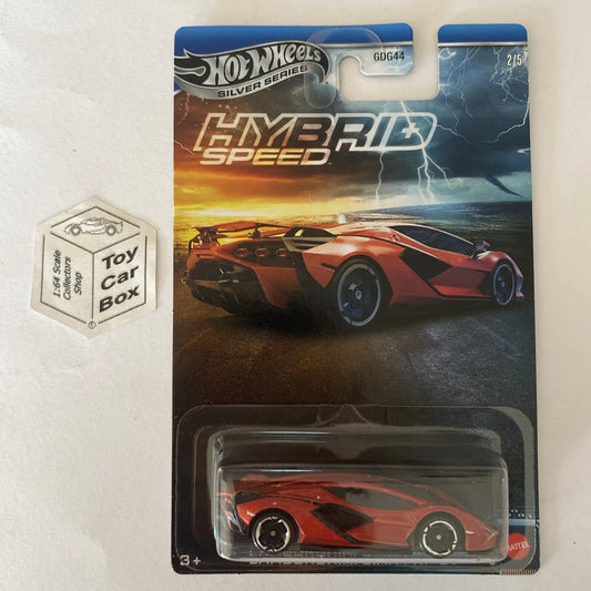 2025 HOT WHEELS Themed - Lamborghini Sian FKP 37 (Red #2 Hybrid Speed) C24