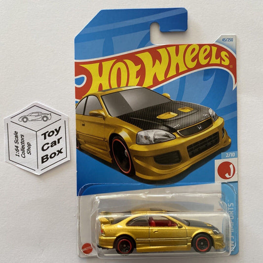 2024 HOT WHEELS #45 - Honda Civic Si (Gold #2 J-Imports - Long Card) B00