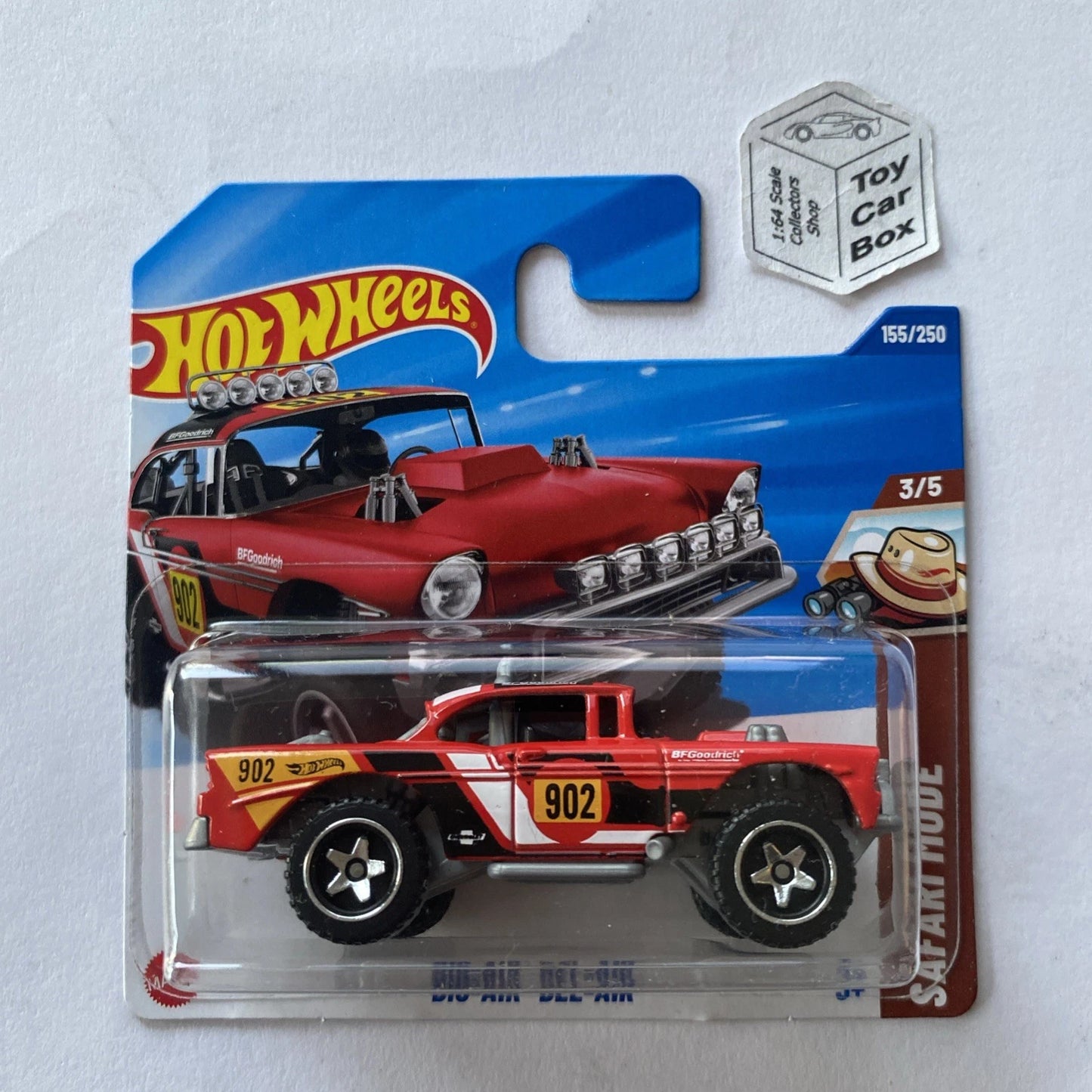 2025 HOT WHEELS #155 - Chevy Big Air Bel Air (Red #3 Safari Mode Short Card) Z72