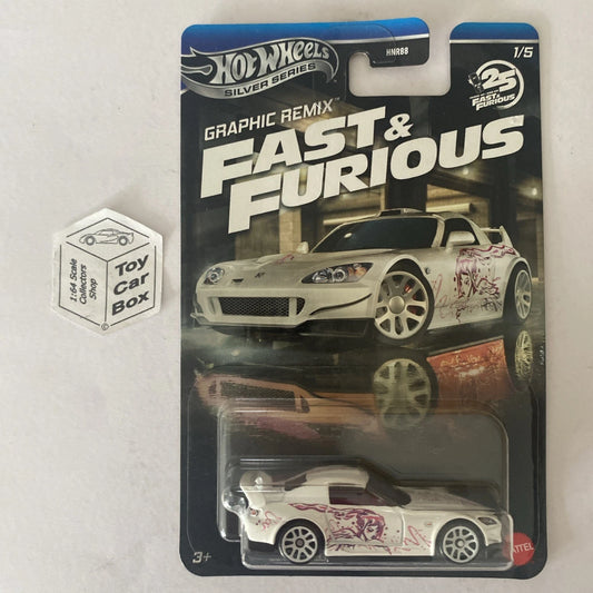 2025 HOT WHEELS Fast & Furious - Honda S2000 (White #1 Graphics Remix) E00g
