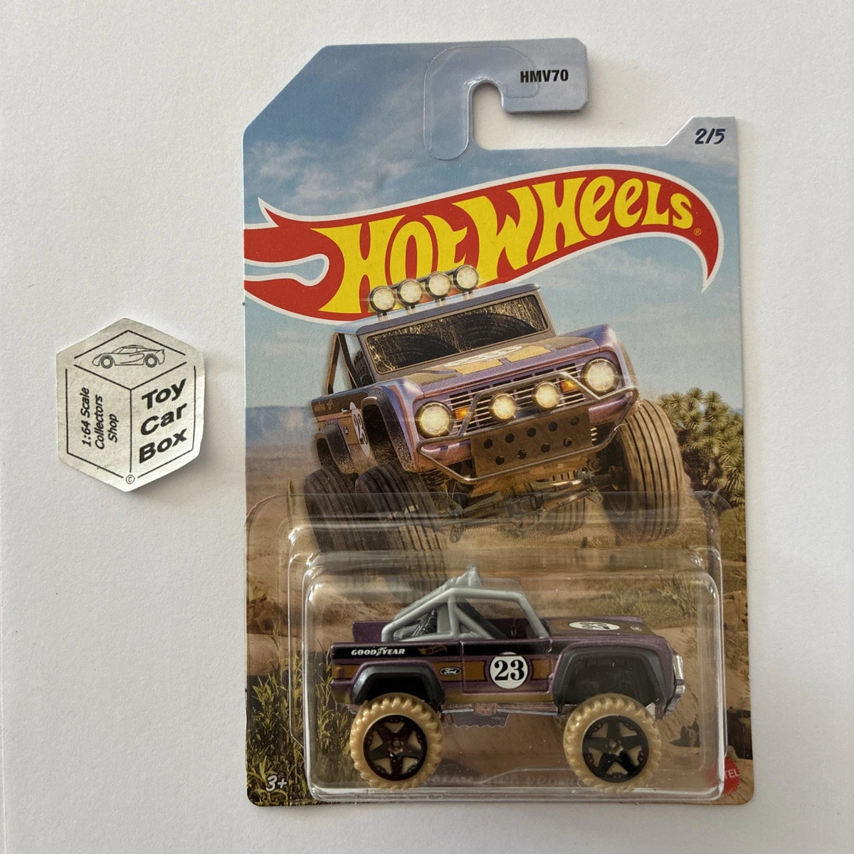 2023 HOT WHEELS Themed #2 - Custom Ford Bronco (Purple - Long Card) D00g