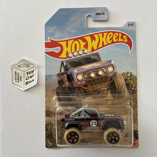2023 HOT WHEELS Themed #2 - Custom Ford Bronco (Purple - Long Card) D00g