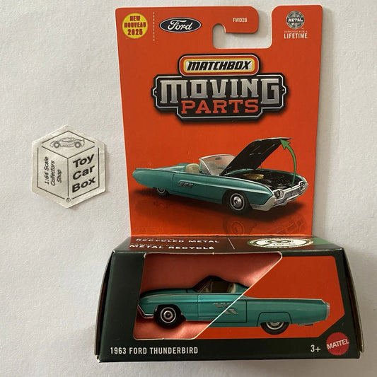 2025 MATCHBOX Moving Parts - 1963 Ford Thunderbird (Blue #23 Opening Hood) F00