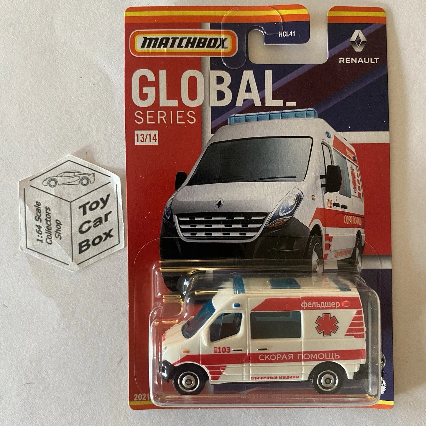 2021 MATCHBOX- Renault Master Ambulance (Ambulance #13 Global Series) C00g