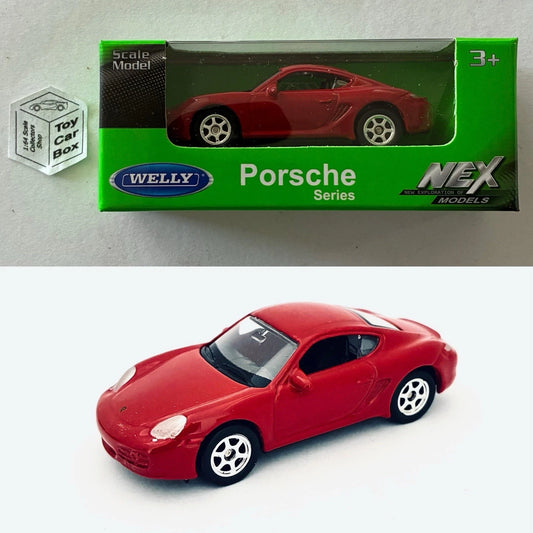 WELLY 1:60-64 - Porsche Cayman S (Red #52224 - Boxed - See Notes) E01g