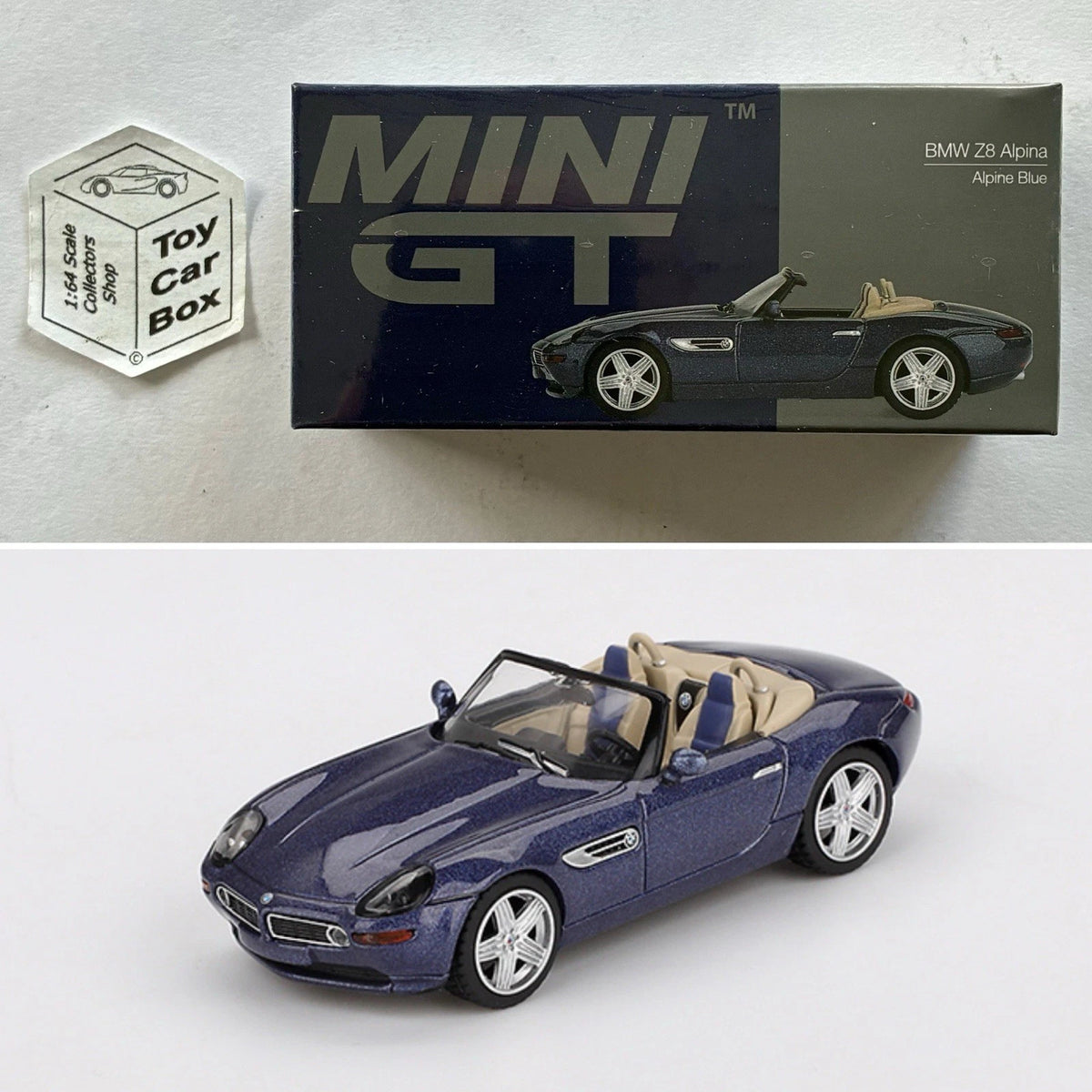 Mini GT #1082 - BMW Z8 Alpina (Alpine Blue - 1/64 - Sealed Box) N50g
